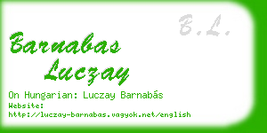 barnabas luczay business card