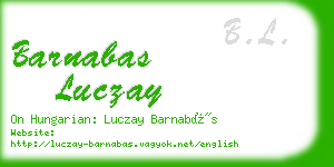 barnabas luczay business card